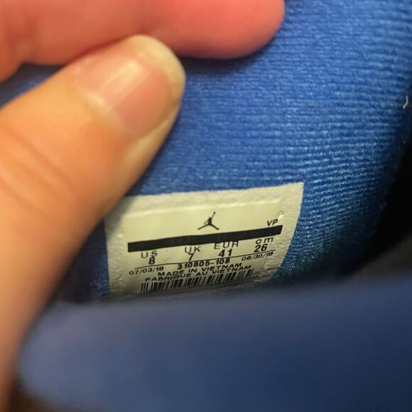 Nike Air Jordan X 10 Retro Orlando Magic Gs White Royal Black 310806-108 size 8 - Picture 10 of 12